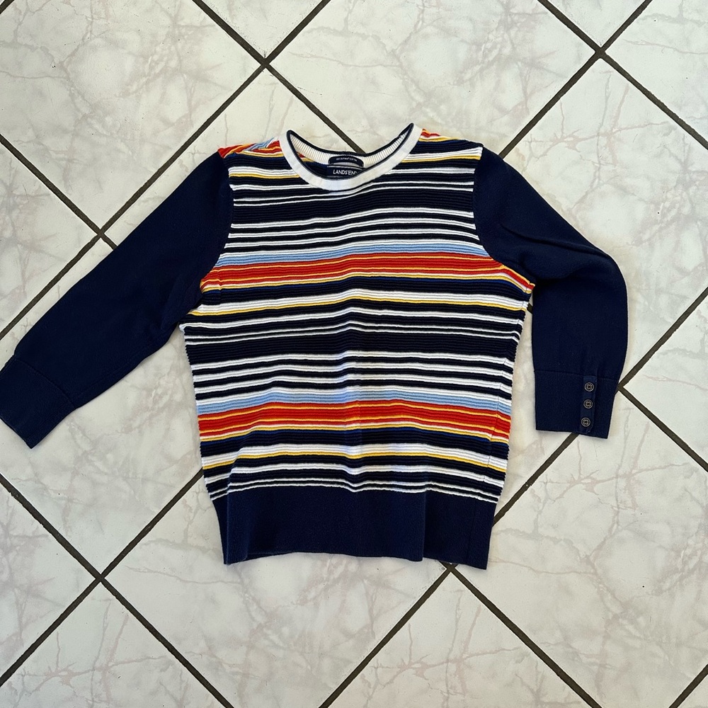 Lands end striped sweater
